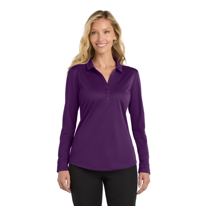 Ladies Silk Touch  Performance Long Sleeve Polo Thumbnail