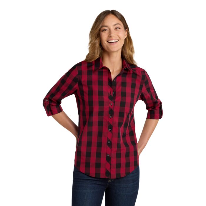 Ladies Everyday Plaid Shirt Thumbnail