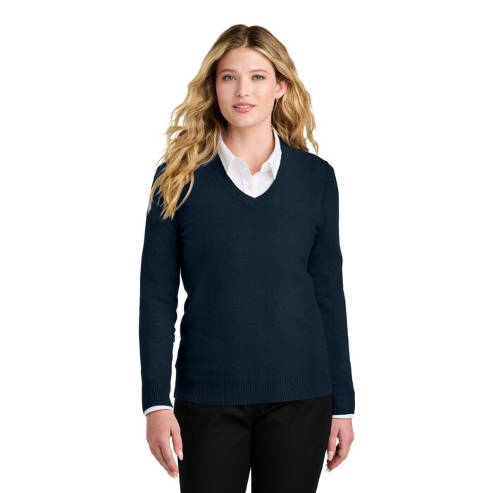 Women's Easy Care V Neck Sweater Thumbnail